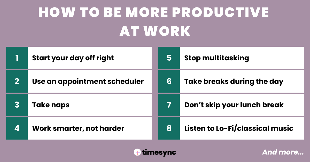  how to be more productive at work